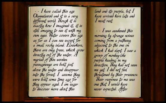 Myst Channelwood Journal